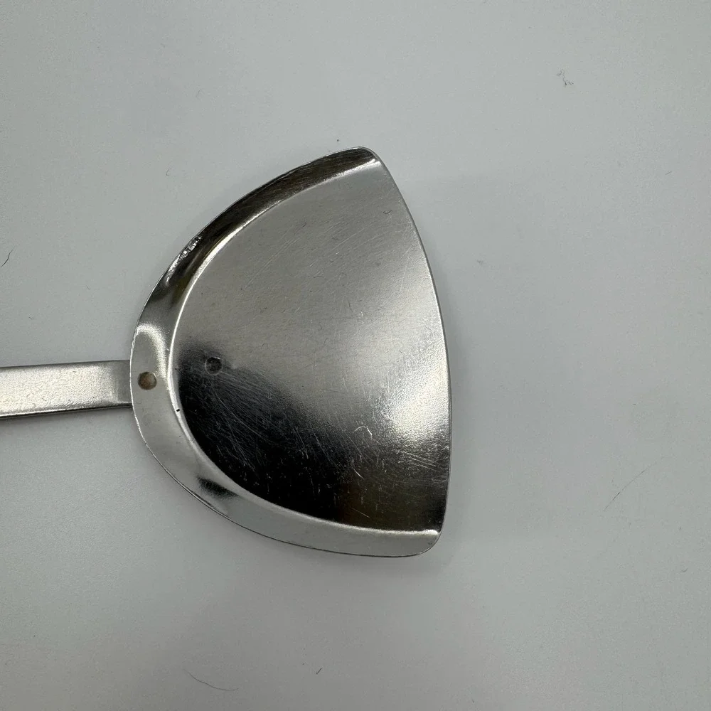 Vtg Stainless Steel Chuan Wok Turner Spatula Wood Handle Stir Fry Cooking Chef